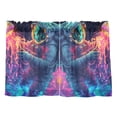 thumbnail image 7 of Yayeee Kitchen Curtains Tier Pair Light Filtering 27"x36" Rod Pocket Short Cafe Window Panel, Space Astronaut, 7 of 7
