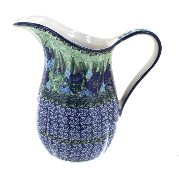 Blue Rose Polish Pottery Sapphire Fields Pitcher