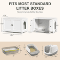 thumbnail image 2 of TIMHAKA Cat Litter Box Enclosure, Multi-Functional Hidden Cat Litter Box Furniture Cabinet, White, 2 of 9