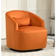 thumbnail image 5 of US Pride Furniture Modern Velvet Upholstered Swivel Accent Chair Orange, 5 of 5