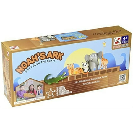 noah's ark toy - balancing game religious stacking educational board game with animal toy - 104 piece set