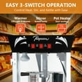 thumbnail image 5 of 12-Ounce Kettle Commercial Tabletop Popcorn Machine, 850W Nostalgia Popcorn Maker With Tempered Glass, Stainless Steel Movie Pop corn Machine for Parties/Events/Home Theater - Black, 5 of 7