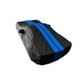 thumbnail image 6 of C6 Corvette Indoor/Outdoor Car Cover - Ultraguard Plus 300 Denier for 2005-2013 Base, Z51, Grand Sport, Z06, ZR1 Black with Blue Stripes, 6 of 7