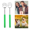 thumbnail image 3 of Unique Bargains 2 Pcs Extendable Bear Claw Stainless Steel Back Scratcher for Men and Women green, 3 of 6
