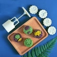 thumbnail image 4 of Blanco - Molde para pastel de luna con 4 sellos para galletas, molde para hornear para pastel de luna, molde para pastel de luna con fondant y galletas, 4 of 5