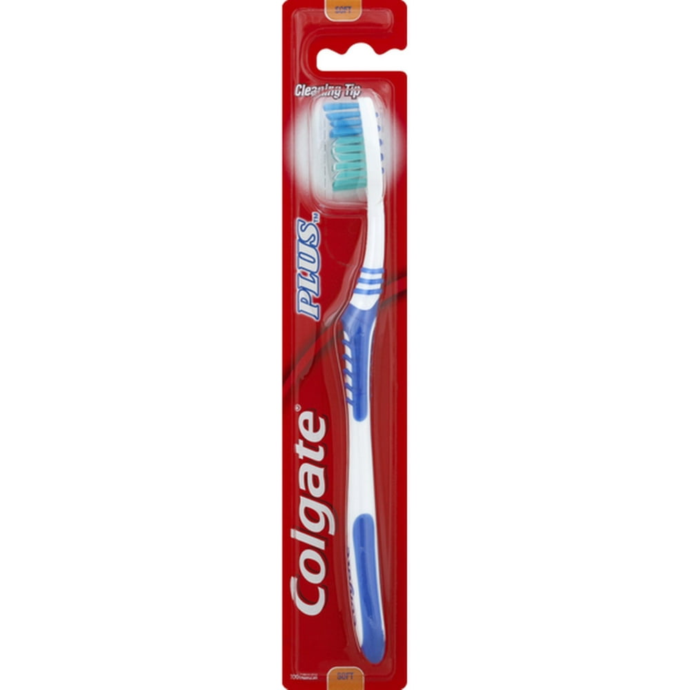 Colgate Plus Toothbrush Adult Soft Color May Vary 1 ea (Pack of 4 ...