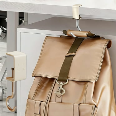 Desk Hook under $5! Yrmaups Desktop-mounted Bag Holders Hook, Clip-on Backpack Hanger and Portable Headphone Stand, Reduces Desktop Clutter, Desk Organizer
