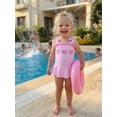 thumbnail image 6 of BemeyourBBs Western Toddler Baby Girl Swimsuit Infant Bathing Suit Summer One Piece Swimwear Cow Bow Watermelon Sleeveless Tie up Straps Ruffle Trim Decor Cute Skirted Beachwear, 6 of 9
