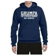 thumbnail image 2 of Wild Bobby,Grumpa Like A Regular Grandpa Only Grumpier, Father's Day, Unisex Graphic Hoodie Sweatshirt, Navy, 3XL, 2 of 3
