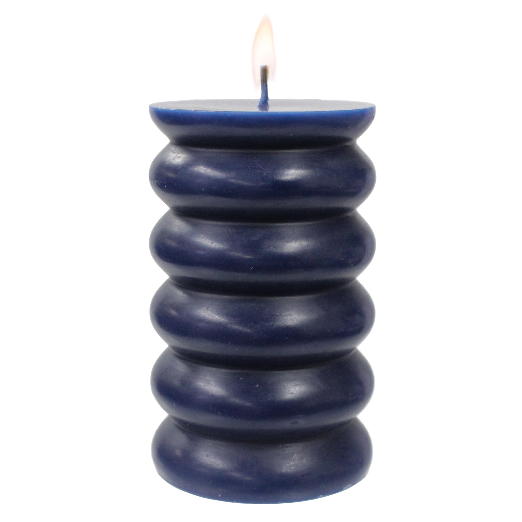 (2 pack) Better Homes & Gardens Unscented Bubble Pillar Candle, Blue, 3 in x 5 in