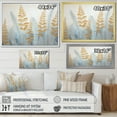 thumbnail image 4 of Designart "Symphony Of Breezy Blue And Golden Ferns" Ferns Floater Framed Wall Decor, 4 of 5