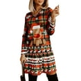 thumbnail image 2 of Verycand Women's Christmas Contrast Elk Print Cute Dress, 2 of 6