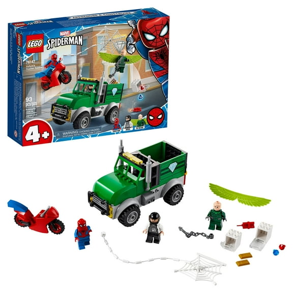 LEGO Marvel Spider-Man Vulture's Trucker Robbery 76147 Building Toy for Superhero Fans Ages 4 and up (93 Pieces)