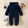 thumbnail image 4 of Snowsuit Baby Girl Fleece Jumpsuit Bear Ear Girl Baby Romper Baby Outfits Warm Baby Girl Newborn Essentials 0-3 Months, 4 of 8