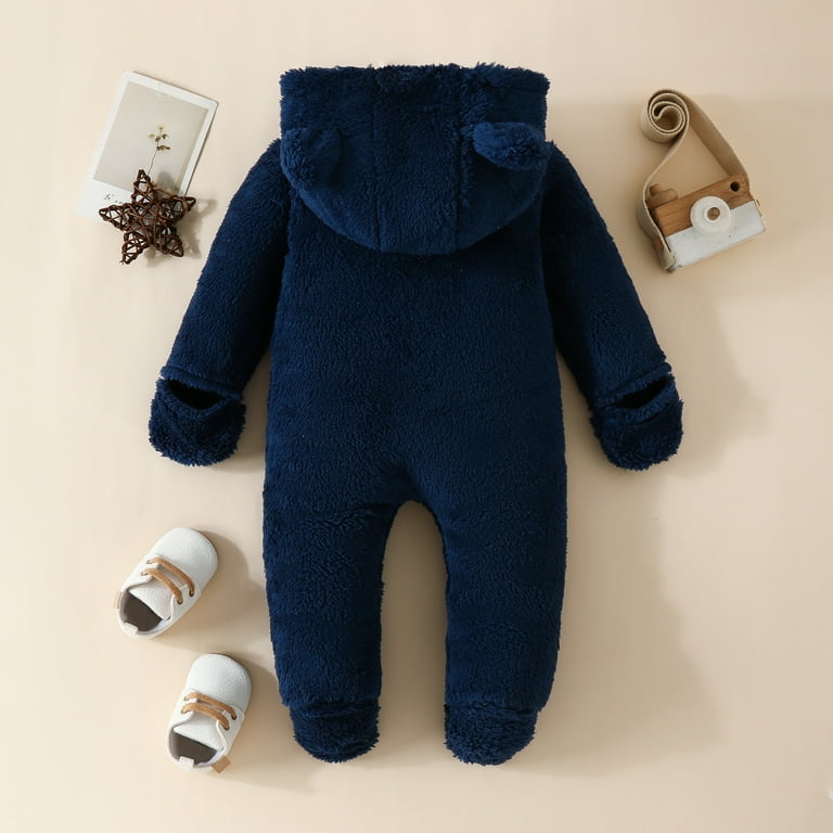 Kids Snow Suit Jumpsuit Bear Ear Onesies Girl Baby Romper Baby