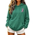thumbnail image 2 of VBVC Women's Pink Ribbon Hoodie Sweatshirt , Breast Cancer Awareness Pullover For Women , Ladies' Long Sleeve Stretchy Top with Pockets, S-2XL, 2 of 5