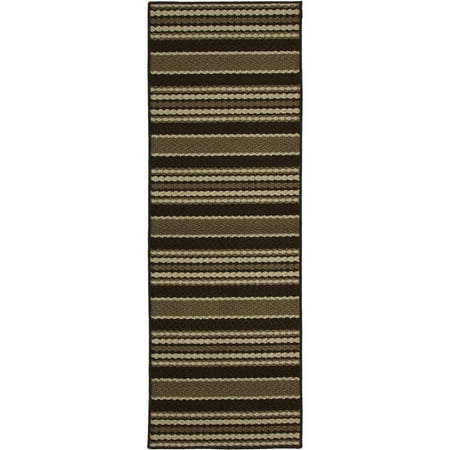 Mainstays Stripe Down Olefin Scatter Textured Area or Runner Rug