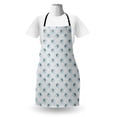 thumbnail image 3 of Hedgehog Apron, Watercolor Effect Hedgehogs Smiling on Monochrome Lines Background, Unisex Kitchen Bib with Adjustable Neck for Cooking Gardening, Adult Size, Pale Blue Grey and White, by Ambesonne, 3 of 4