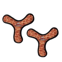 Tuffy Mega Boomerang Brick Durable Plush Squeaky Dog Toy, 2-Pack