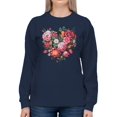 thumbnail image 2 of Floral Heart Wall Art Women's Sweatshirt, 2 of 3