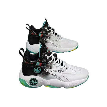 

Rotosw Mens Athletic Shoe Breathable Sneakers Comfort Basketball Shoes Fashion Sport Trainers Gym Casual Running White Green 6