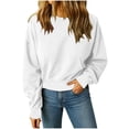 thumbnail image 4 of Horkkom Sweatshirt for Women Long Sleeve Solid Color Crewneck Sweatshirt Casual Pullover Cropped Sweatshirts, S-2XL, 4 of 7