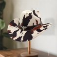 thumbnail image 5 of RUINIXCW Western Cow Print Cowgirl Hat for Women Cowboy Hat for Men Adult Unisex Metal Bull Buckle Wide Brim Felt Fedora Hats Classic Cowboy Hats Rodeo Outfit Accessories, 5 of 8
