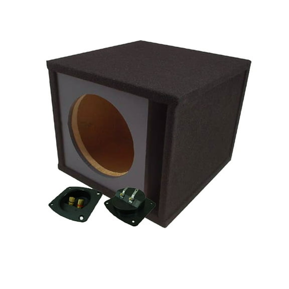 Subwoofer Box Vented Sub Box 15 in Removable Face 20.5 in x 18 in x 19.5 in, Black