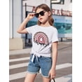 thumbnail image 4 of Arshiner Girls T Shirts Casual Short Sleeve Tie Knot Front Toddler T Shirts, 4 of 6