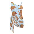 thumbnail image 6 of POLERO Cute Cartoon Capybara One-Piece Swimsuit with Mesh Cover Up Skirt - Quick Dry, Padded Swimwear for Teen Girls Beach & Pool Vacations, 6 of 10