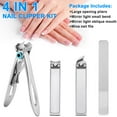 thumbnail image 4 of Nail Clipper, Stainless Steel Nail Clippers Set, Nail Cutter Curved Blade Fingernail Clipper Trimmer for Nail Care(4 Pack ), 4 of 7