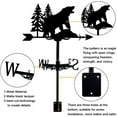 thumbnail image 3 of Bear Forest Iron Wind Vane Weathervane Roof Garden Direction Sign Wrought Weathervane Roof Mount Garden Outdoor Farmhouse Yard Decoration DIY, 3 of 9