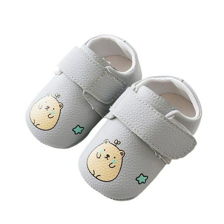 

One opening Toddler Baby Girl Boy First Walking Shoes Anti-Slip Soft Sole Heart/Cartoon Print Shoes Infant Newborn Kids Outdoor Casual Shoes