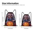 thumbnail image 2 of Zufioo Chucky Print Sports Cinch Sack Gym String Bags Machine Washable Heavy Duty String Backpack for Men Women-Medium, 2 of 6