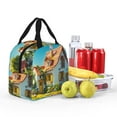 thumbnail image 3 of Kdxio Cozy Cartoon Backyard Print Insulated Lunch Bag,Reusable Tote Lunch Box for Women Men,Leakproof Cooler Lunch Bags for Work Office Travel Picnic, 3 of 6