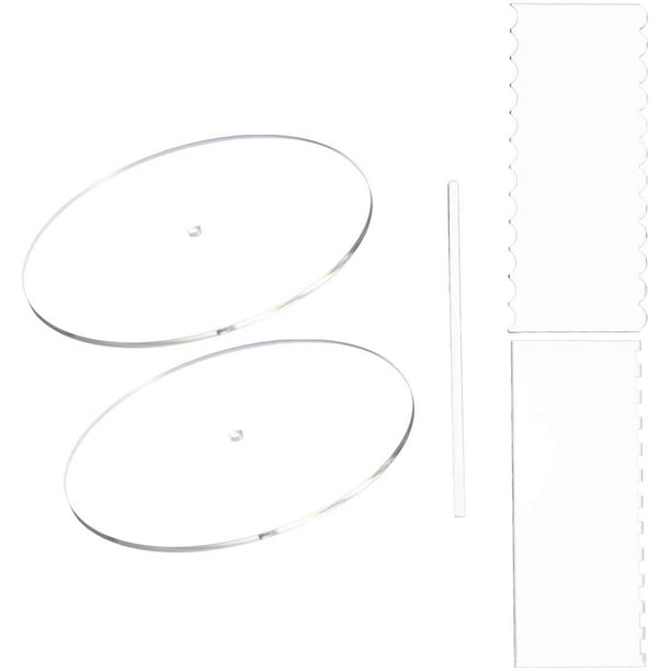 Disques acryliques Circle Cercle de 2 mm pour disques de gâteau ronds