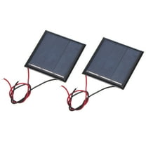 Uxcell 2 Pcs 1.5V 0.225W 150mA Mini Solar Panels, Small Polycrystalline Solar Cell Panel with 2 Cable for DIY Electric Toy Materials Kits Charger, 45mm x 45mm