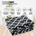 thumbnail image 4 of Lux Decor Queen Bed Sheet Set 4 Piece, Soft Microfiber, Deep Pockets - Quatrefoil Pattern, 1 Fitted & 1 Flat Sheet, 2 Pillowcases, Black, 4 of 8