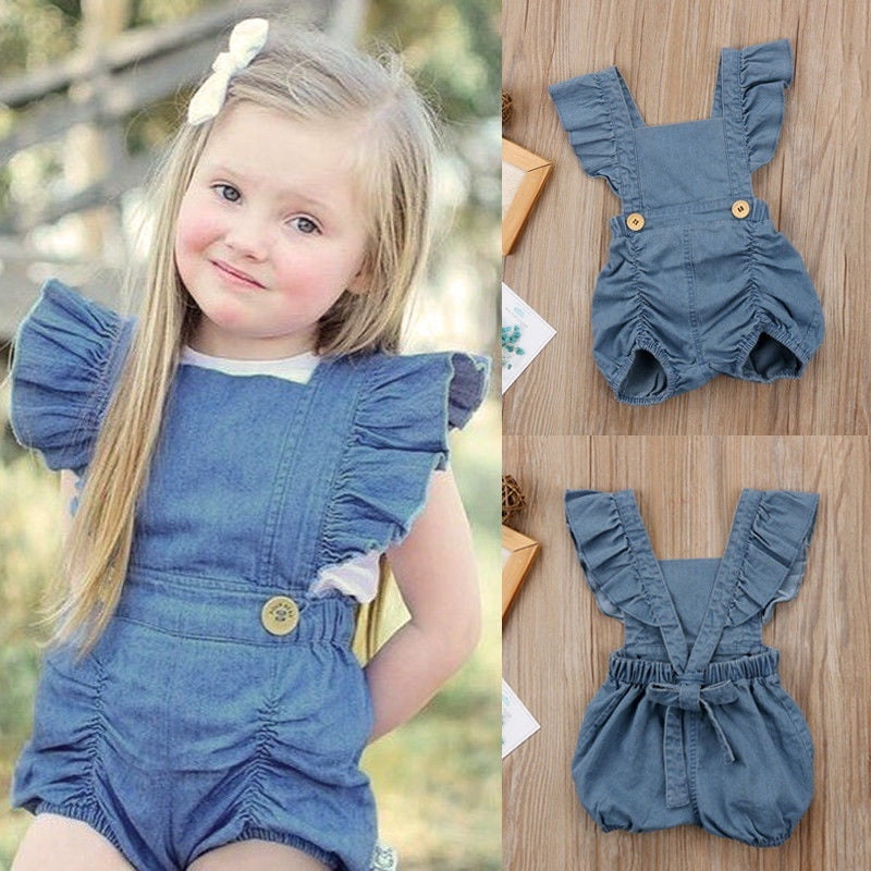 baby girl denim jumpsuit