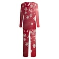 thumbnail image 5 of Tnhcen Women’s 2-Piece Christmas Pajamas Set Long Sleeve Top Pants Winter Festive Prints Comfy Nightwear Lounge Home Clothes S-3XL, 5 of 6