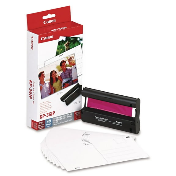 Canon KP-36IP Color Ink/Paper Set for CP Printers, 4x6" Paper, 36 Sheets