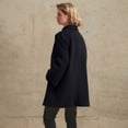 thumbnail image 3 of Inleife Women's New Fashionable Coats Solid Color Lapel Double Buckle With Pockets Woolen Coat Jacket, 3 of 5