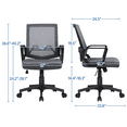 thumbnail image 6 of Renwick Ergonomic Height Adjustable Mesh Office Chair with Mid-Back, Dark Gray, 6 of 12
