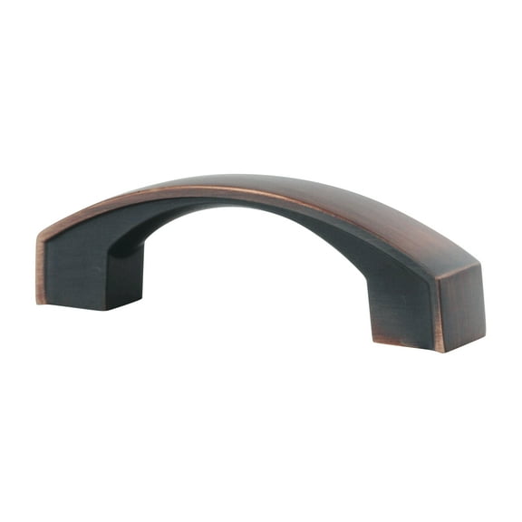 5 Pack Bow Style 3 Inch Center To Center Brushed Oil-Rubbed Bronze Cabinet Hardware Pull / Handle