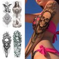 thumbnail image 3 of Tatuajes Falsos Cgtredaw Flores para Brazo 4 Uds., 3 of 9