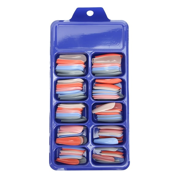 Punta de uñas de cobertura completa, color puro, cobertura completa, uñas postizas coloridas, uñas postizas de color puro elaboradas con cuidado