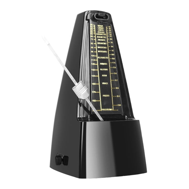 Metrónomo mecánico de pirámide universal material abs, negro