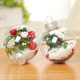 thumbnail image 1 of Happy Date 2Pcs Christmas Bulb Ornament Balls Clear Plastic Glass Ball Craft Baubles Ornaments Fillable Unbreakable Shatterproof Hanging Tree Ornaments Snow Berry Pine Filling Ornaments, 1 of 8