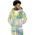 thumbnail image 4 of G-Style USA Men's Tie Dye Bandana Fleece Tracksuit Set - Zipper Hoodie Jacket and Sweatpants ST857 - Pastel - 5X-Large - H8I, 4 of 5