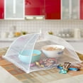 thumbnail image 4 of TWSOUL Mesh Food Cover Tent Umbrella,16" Pop Up Net Cake Domes Fruit Protector Mesh Fly Wasp Net for Outdoors Keep Out Flies,Bugs,Mosquitoes,Collapsible, 4 of 9